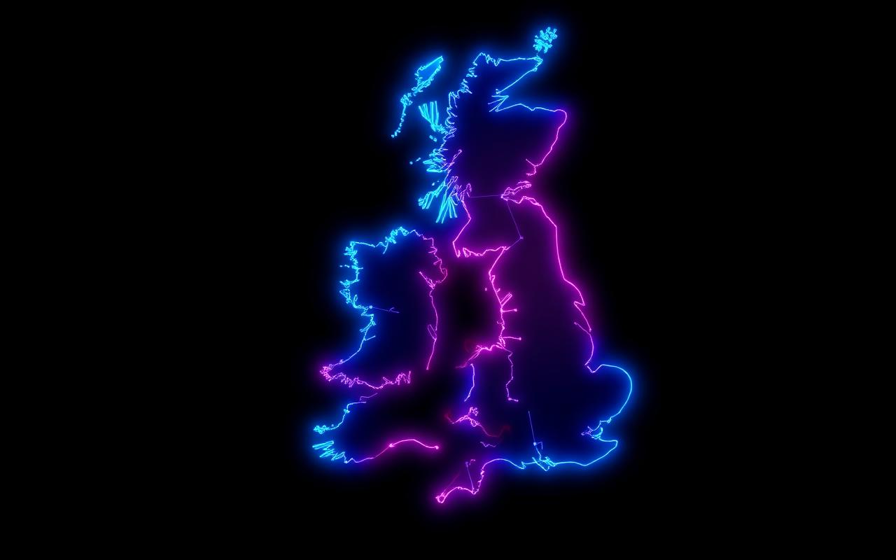 Ireland and UK distribution map